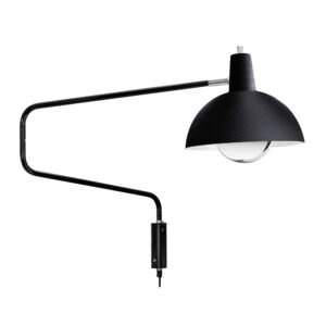 Retro wandlamp de Elleboog No.1702 lampenkap kleur zwart