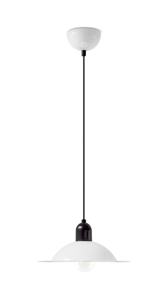 productfoto witte hanglamp Stilnovo Lampiatta 28 cm ontworpen door Jonathan De Pas, Donato D’Urbino en Paolo Lomazzi