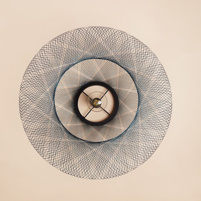UFO Open Iridescent hanglamp van Atelier Robotiq gezien van boven