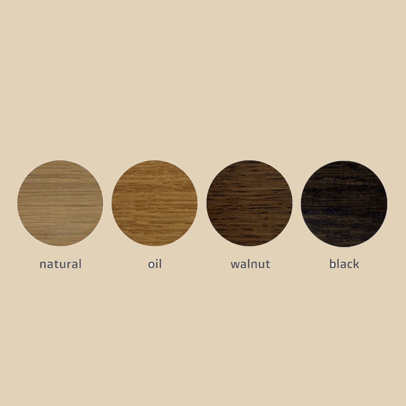Arend Groosman Circle Arc vloerlamp verkrijgbaar in vier houtafwerkingen: naturel eiken, geolied eiken, walnoot en zwart.