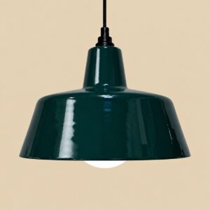 Blauwgroene emaille hanglamp EBLI OneTone Blue Green