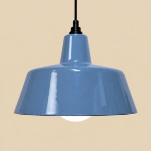 EBLI OneTone Pigeon Blue lichtblauwe emaille hanglamp