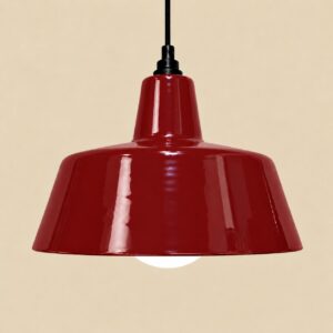 Geëmailleerde rode hanglamp EBLI OneTone Purple Red